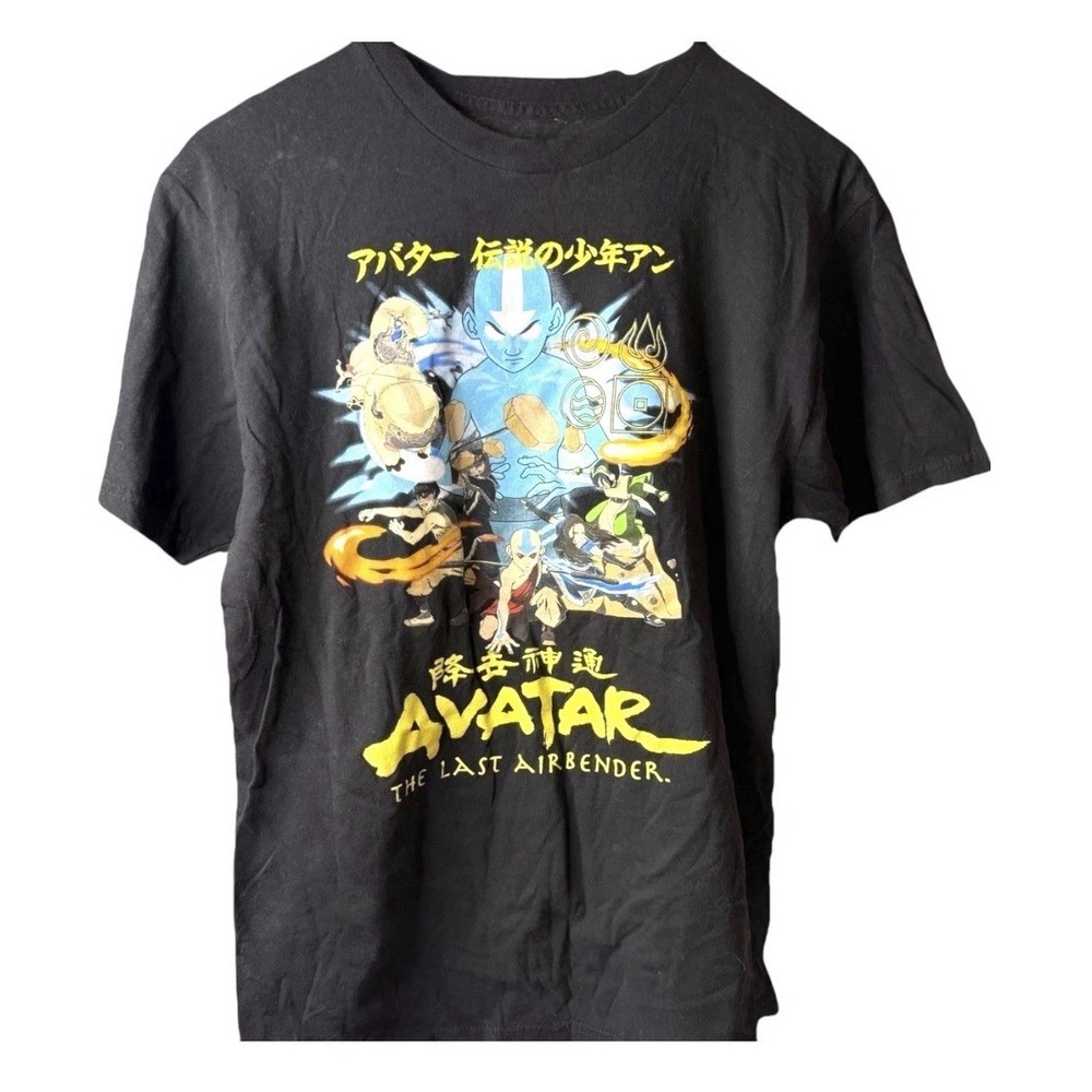 Avatar The Last Airbender T Shirt Black Size Medium Cotton Nickelodeon